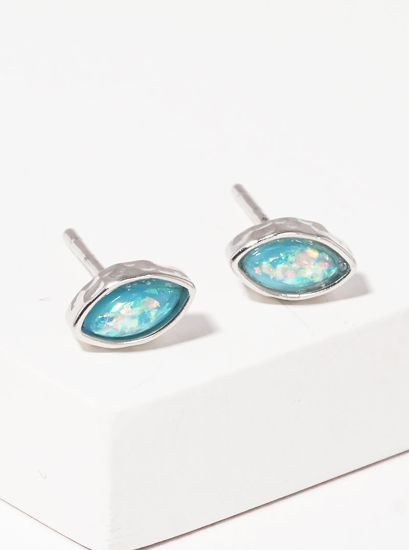 18K-Gold-Dipped Brass Marquise Stud Earrings