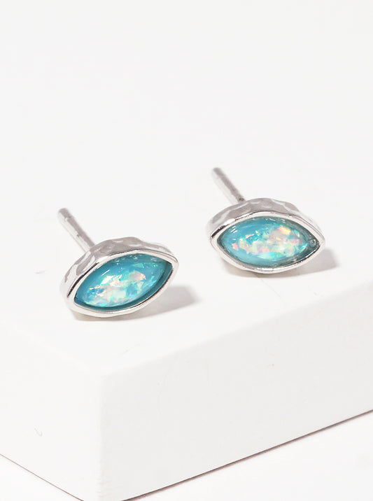 18K-Gold-Dipped Brass Marquise Stud Earrings