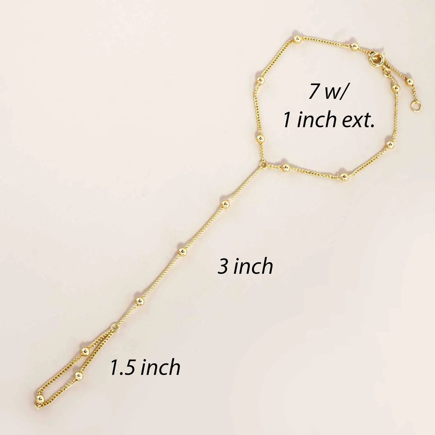18K-Gold-Dipped Brass Satellite Hand-Chain Bracelet