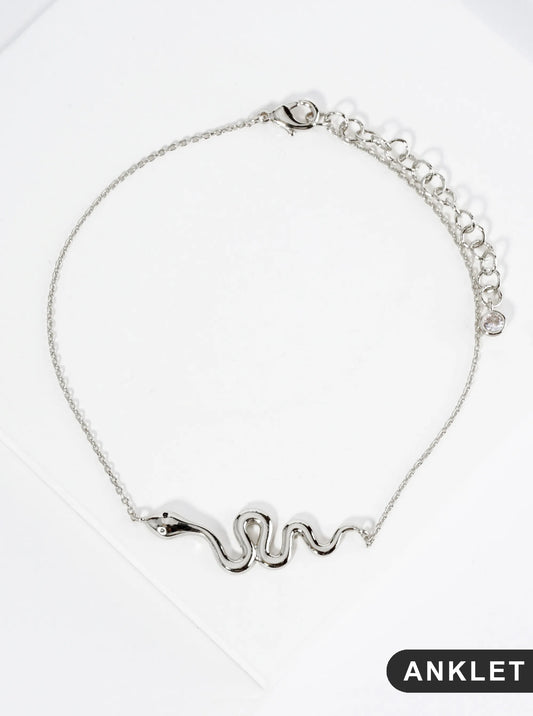 18K Gold Dipped Brass Snake Chain Anklet