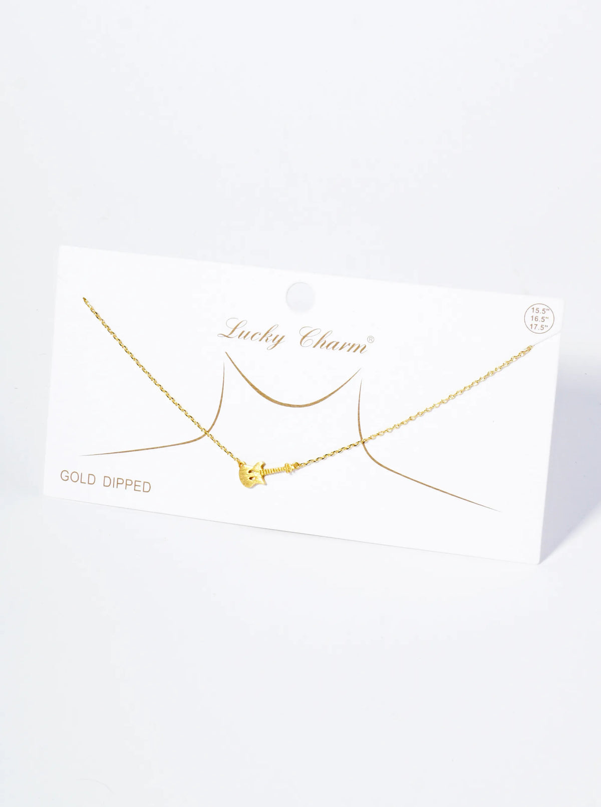 18K Gold Dipped Brushed Brass Electric Guitar Pendant Necklace