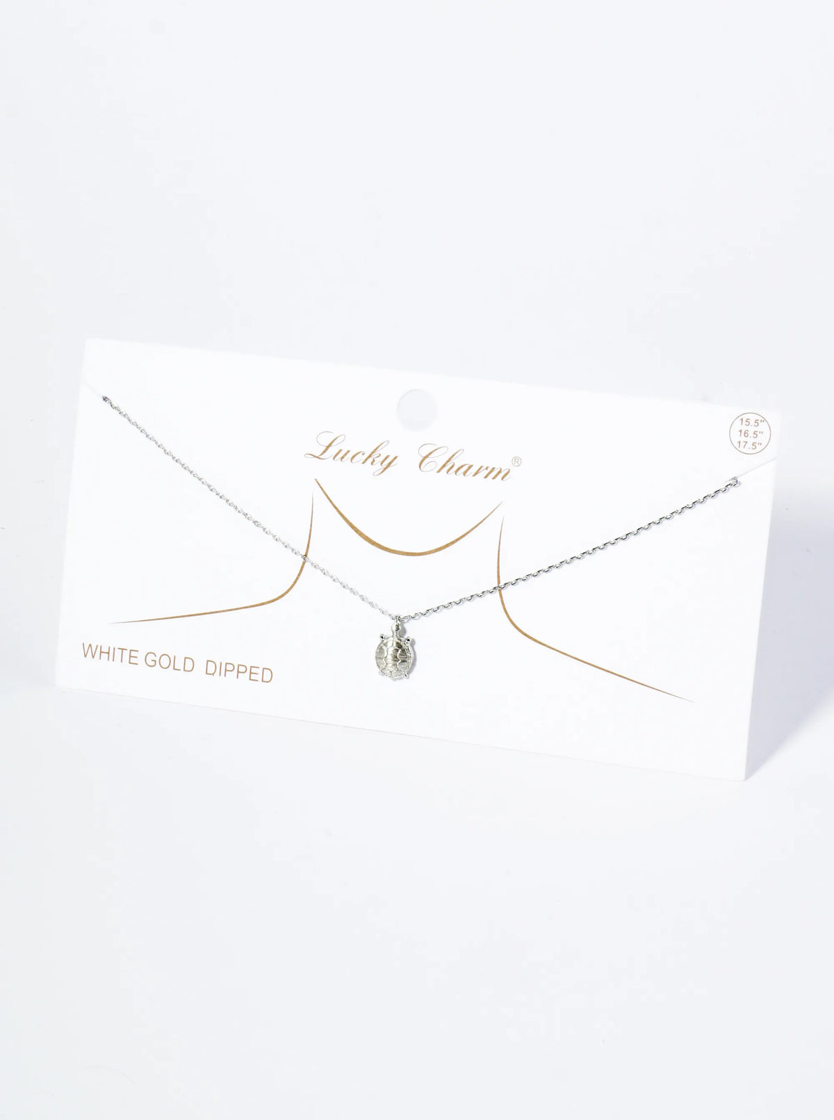 18K Gold Dipped Brushed Brass Turtle Pendant Necklace