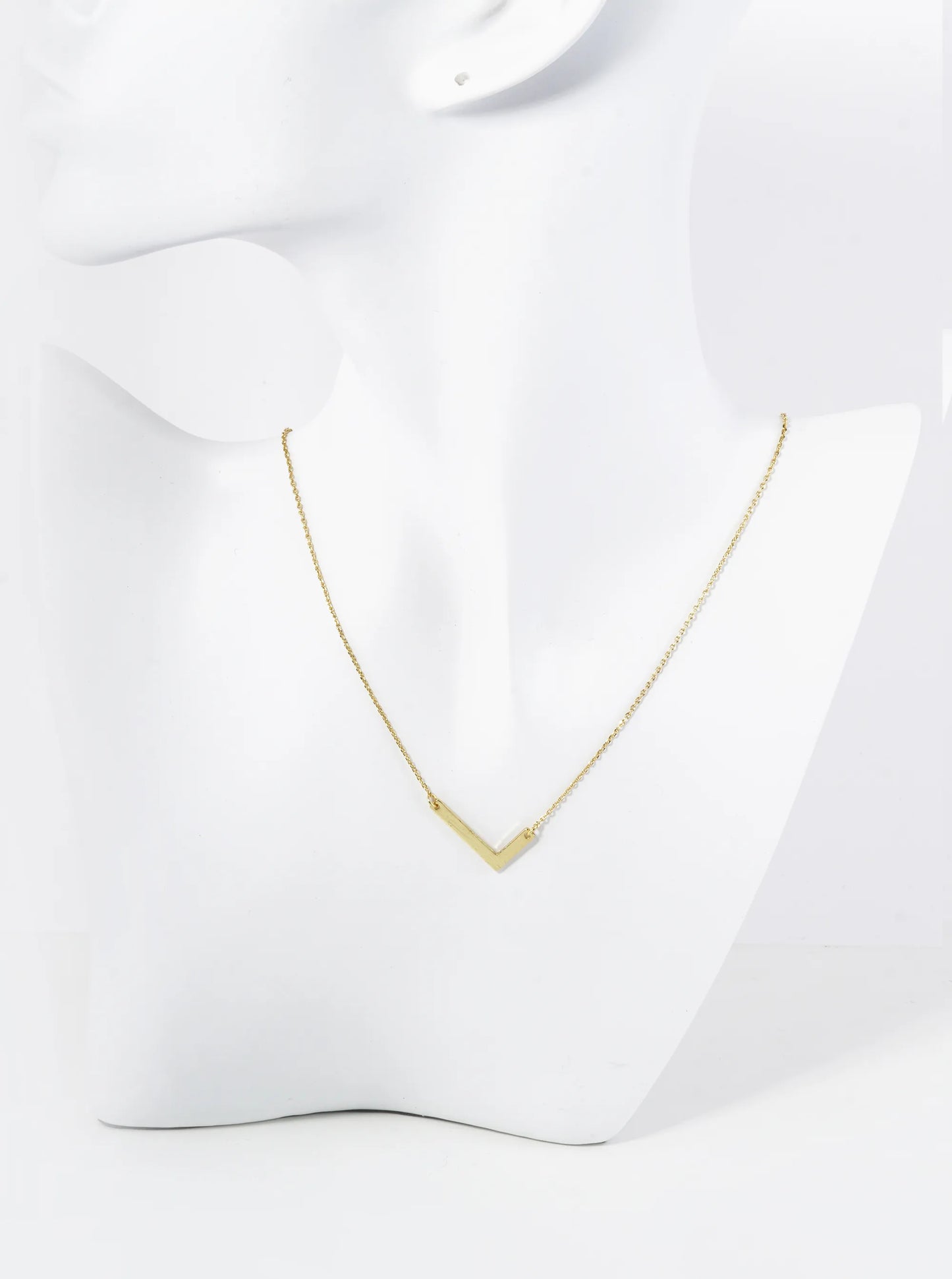 18K Gold Dipped Brushed Metal Initial Alphabet Letter Pendant Necklace