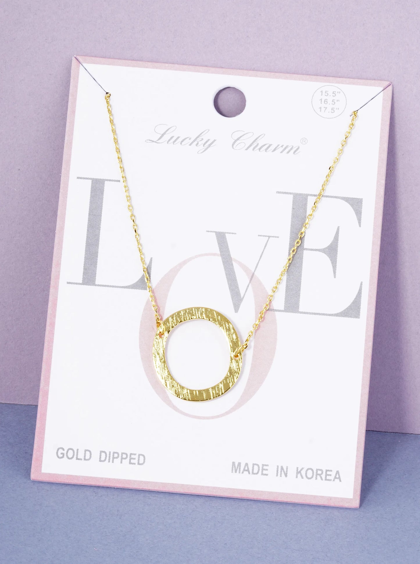 18K Gold Dipped Brushed Metal Initial Alphabet Letter Pendant Necklace