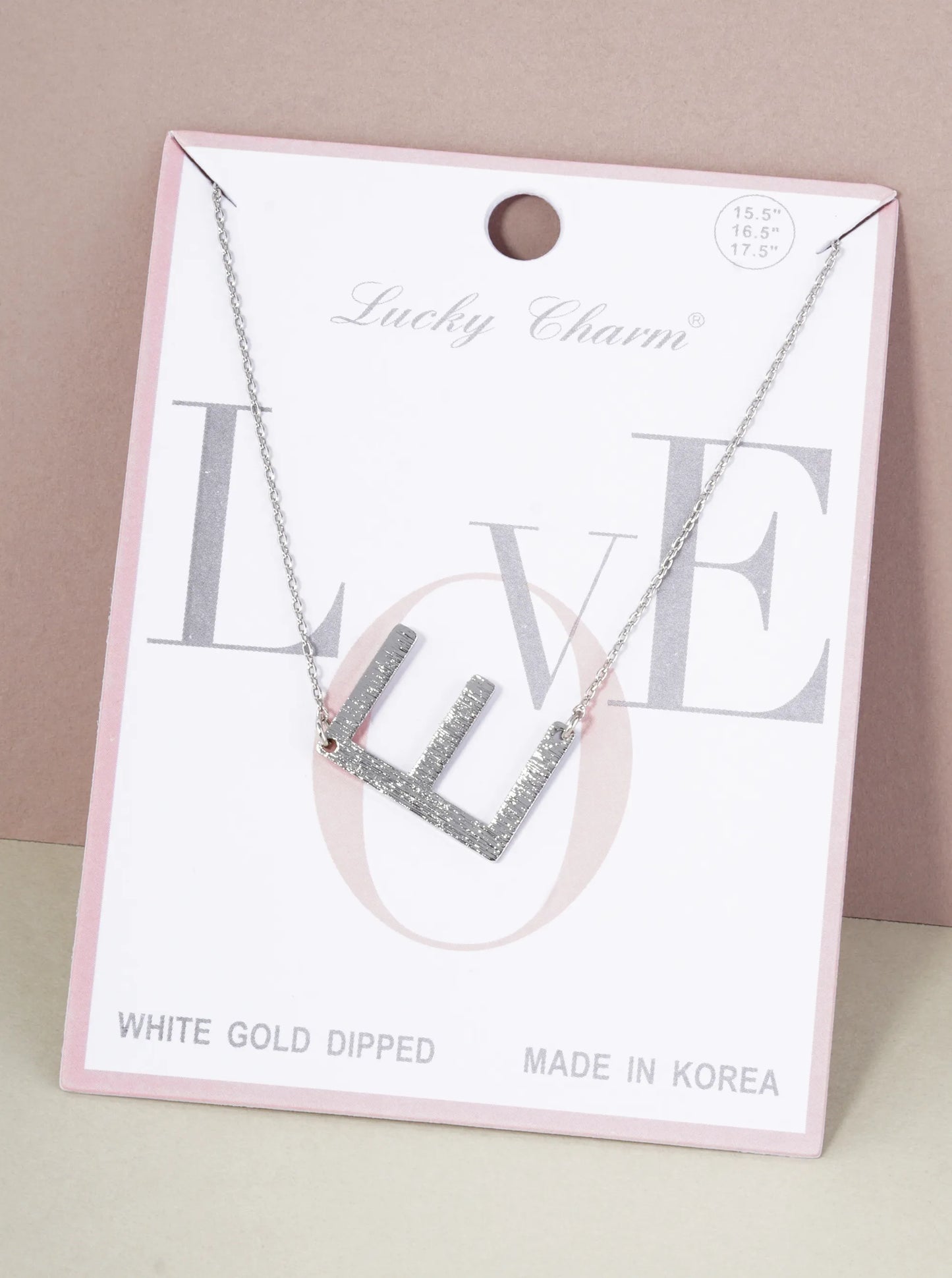 18K Gold Dipped Brushed Metal Initial Alphabet Letter Pendant Necklace