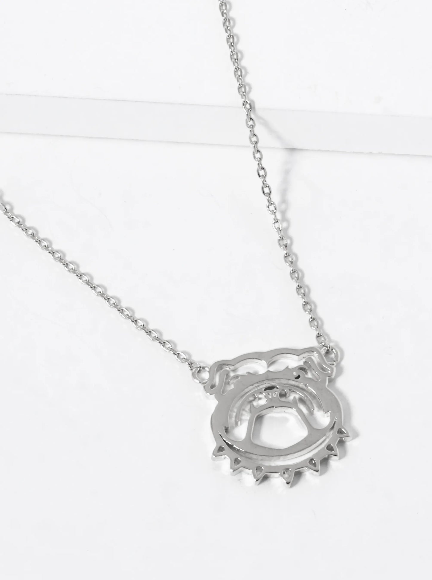 18K Gold Dipped Bulldog Pendant Necklace