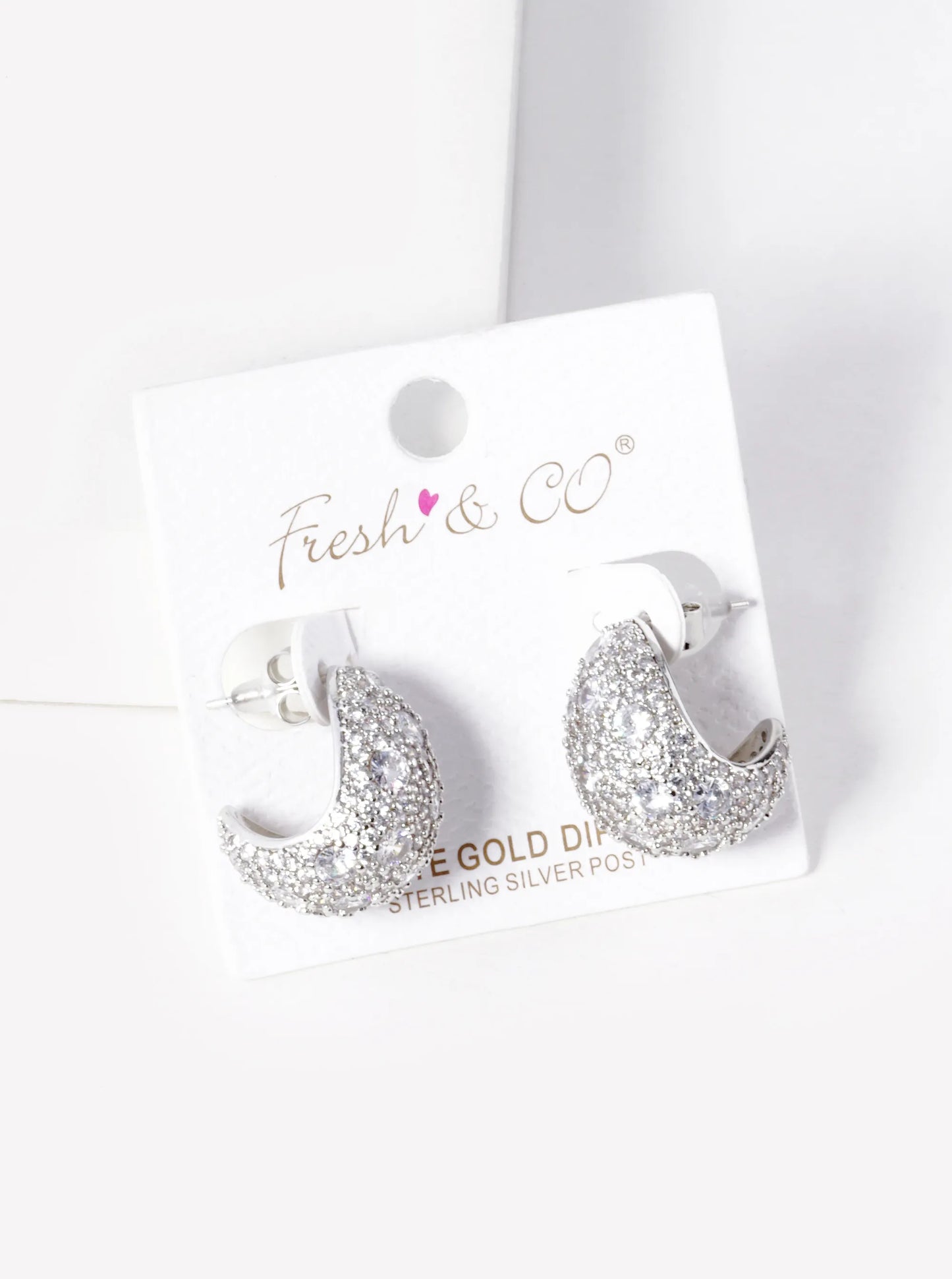 18K Gold Dipped CZ Pave 20mm Sparkling Hoop Earrings
