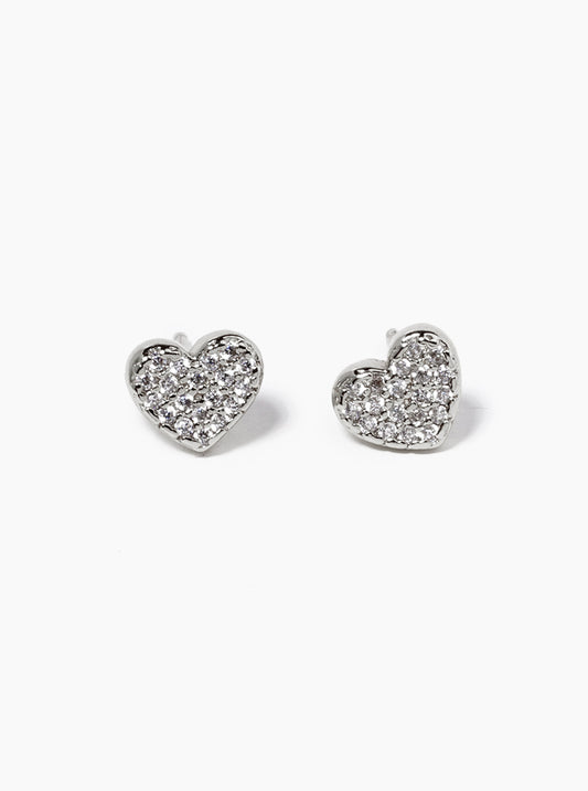 18K Gold Dipped CZ Pave Oval Pearl Post Stud Earrings