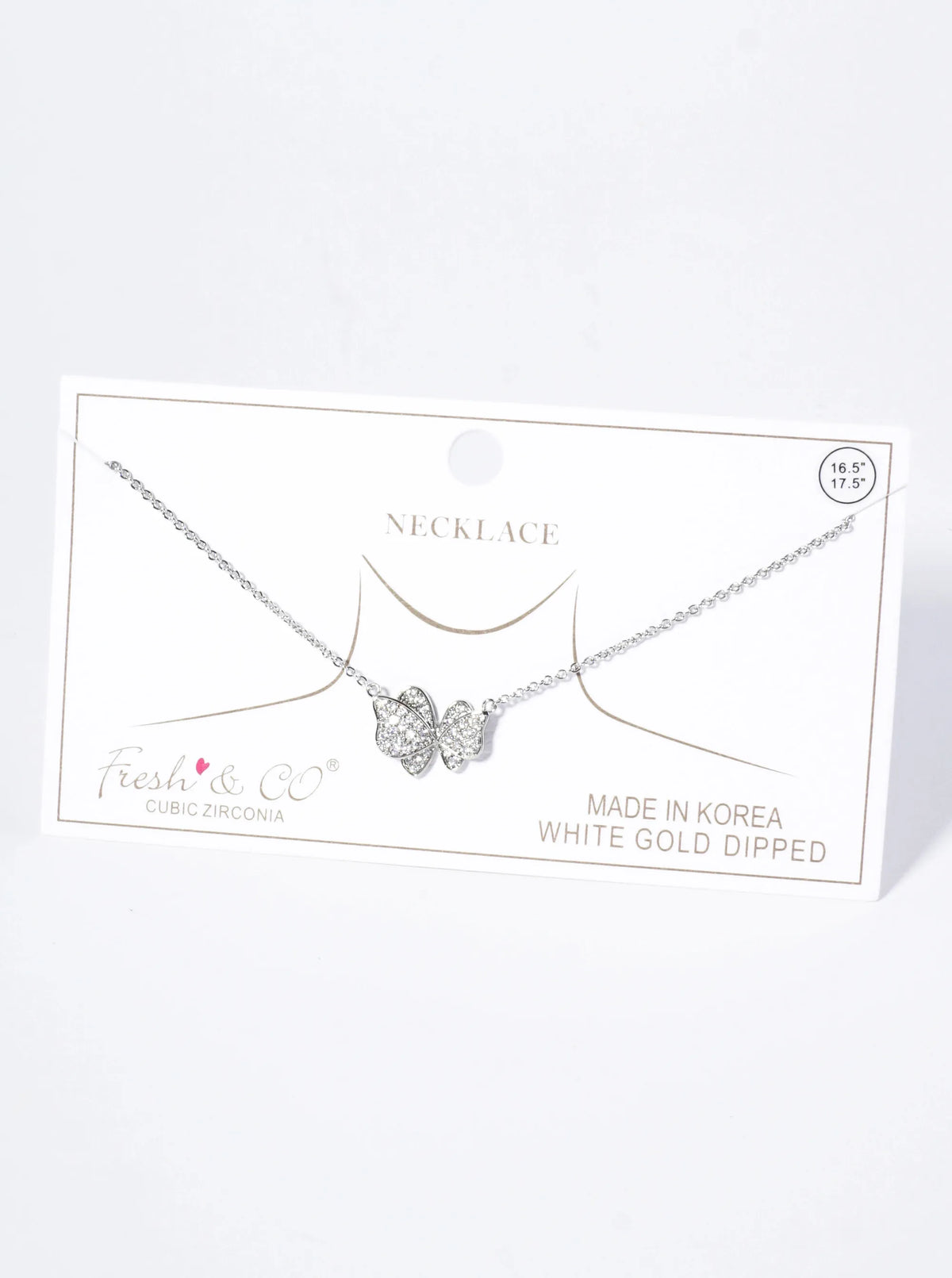 18K Gold Dipped CZ Pave Dynamic Butterfly Pendant Necklace