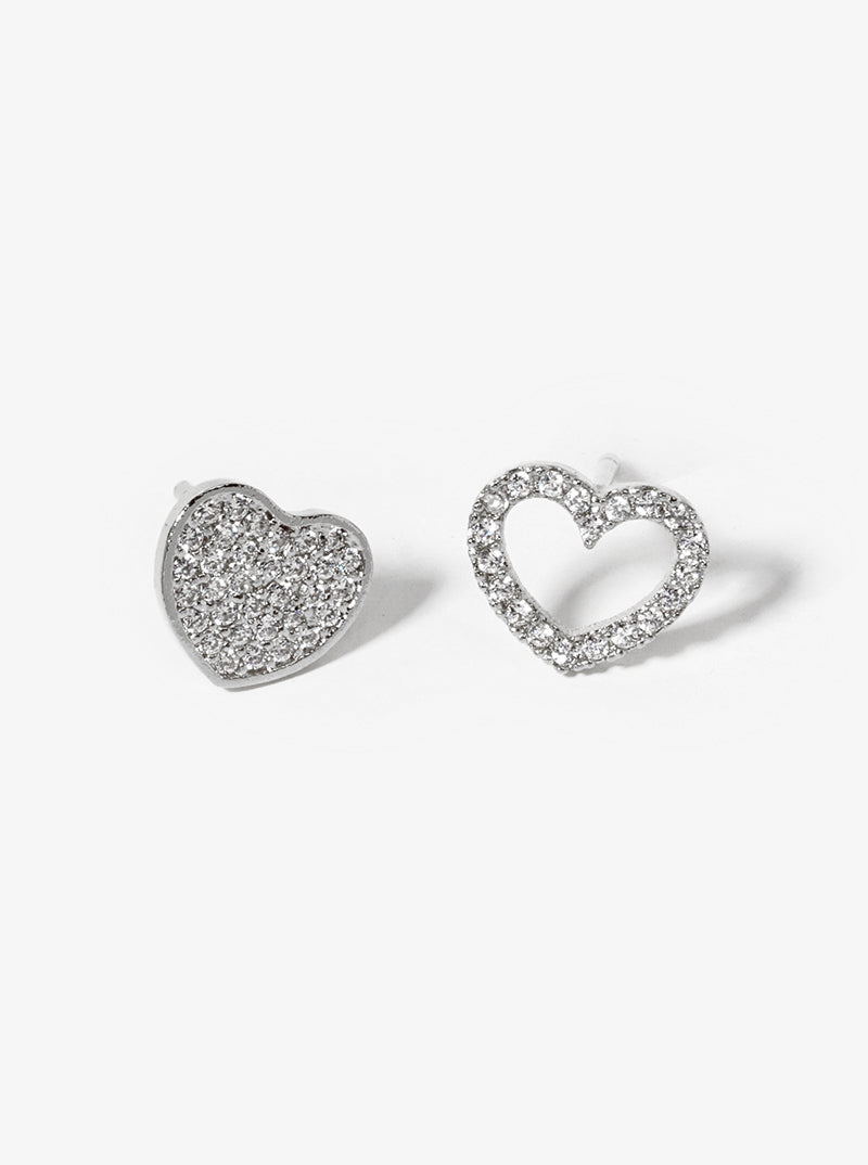 18K-Gold-Dipped 8mm CZ Pave Rounded-Square Post Stud Earrings