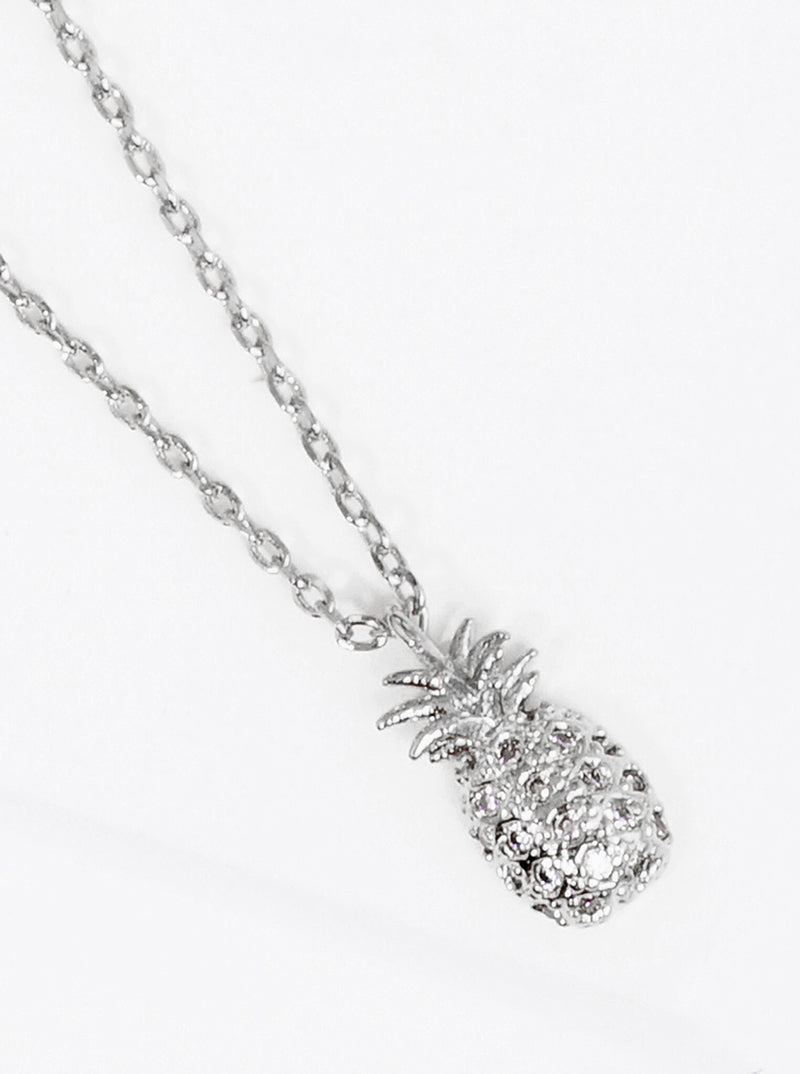 18K Gold Dipped CZ Pave Key Pendant Delicate Necklace