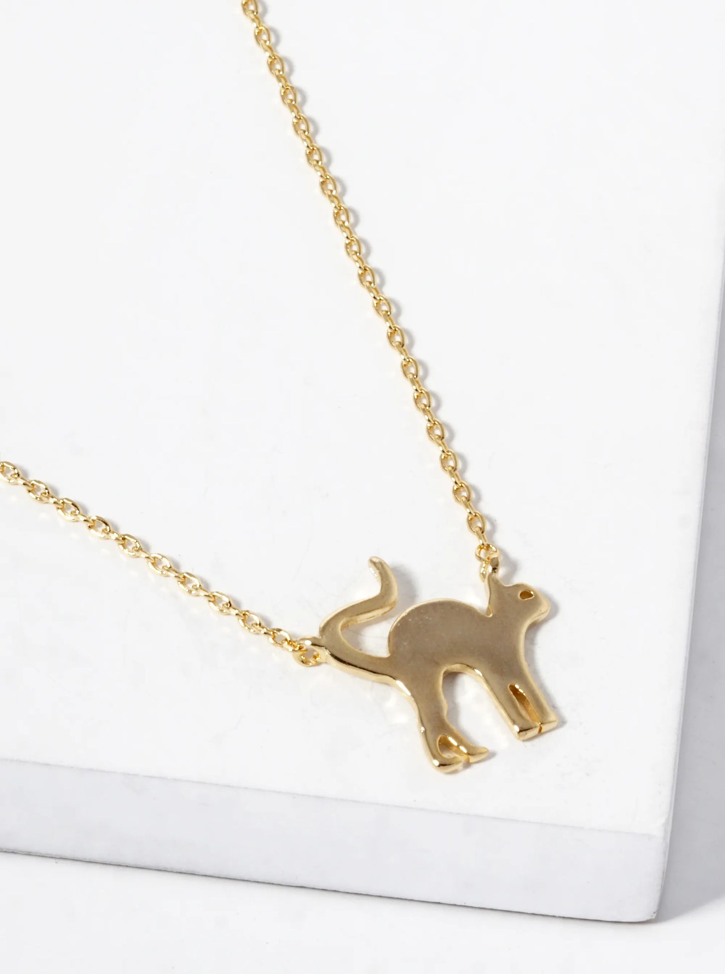 18K Gold Dipped Cat Pendant Necklace