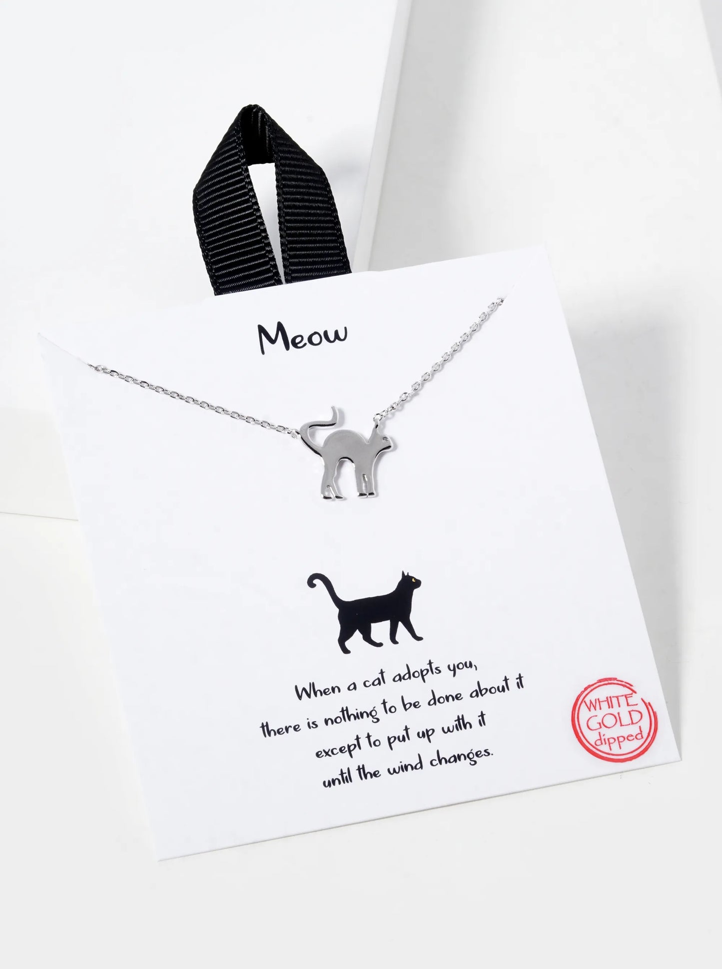 18K Gold Dipped Cat Pendant Necklace