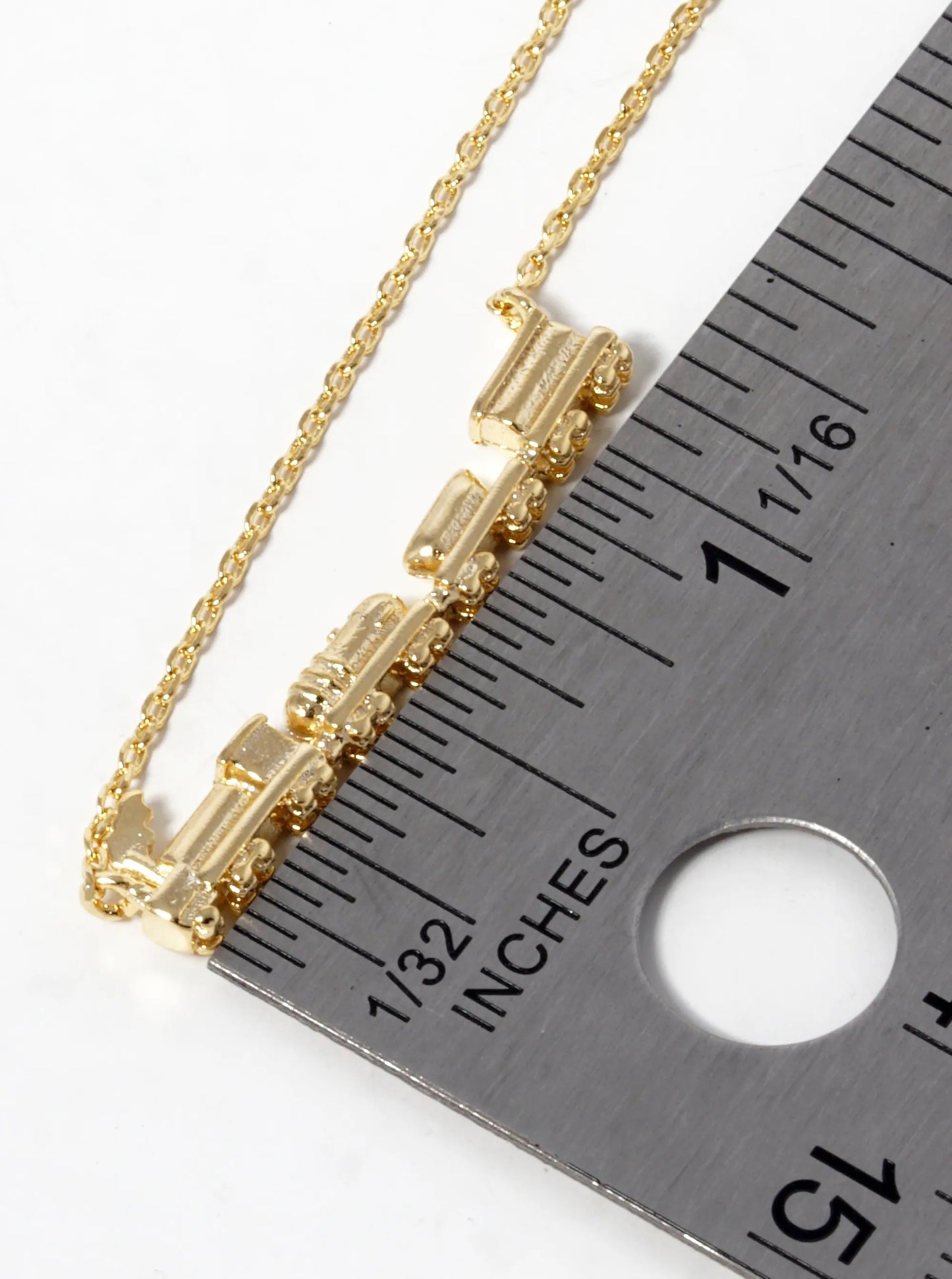 18K Gold Dipped Choo Choo Train Pendant Necklace