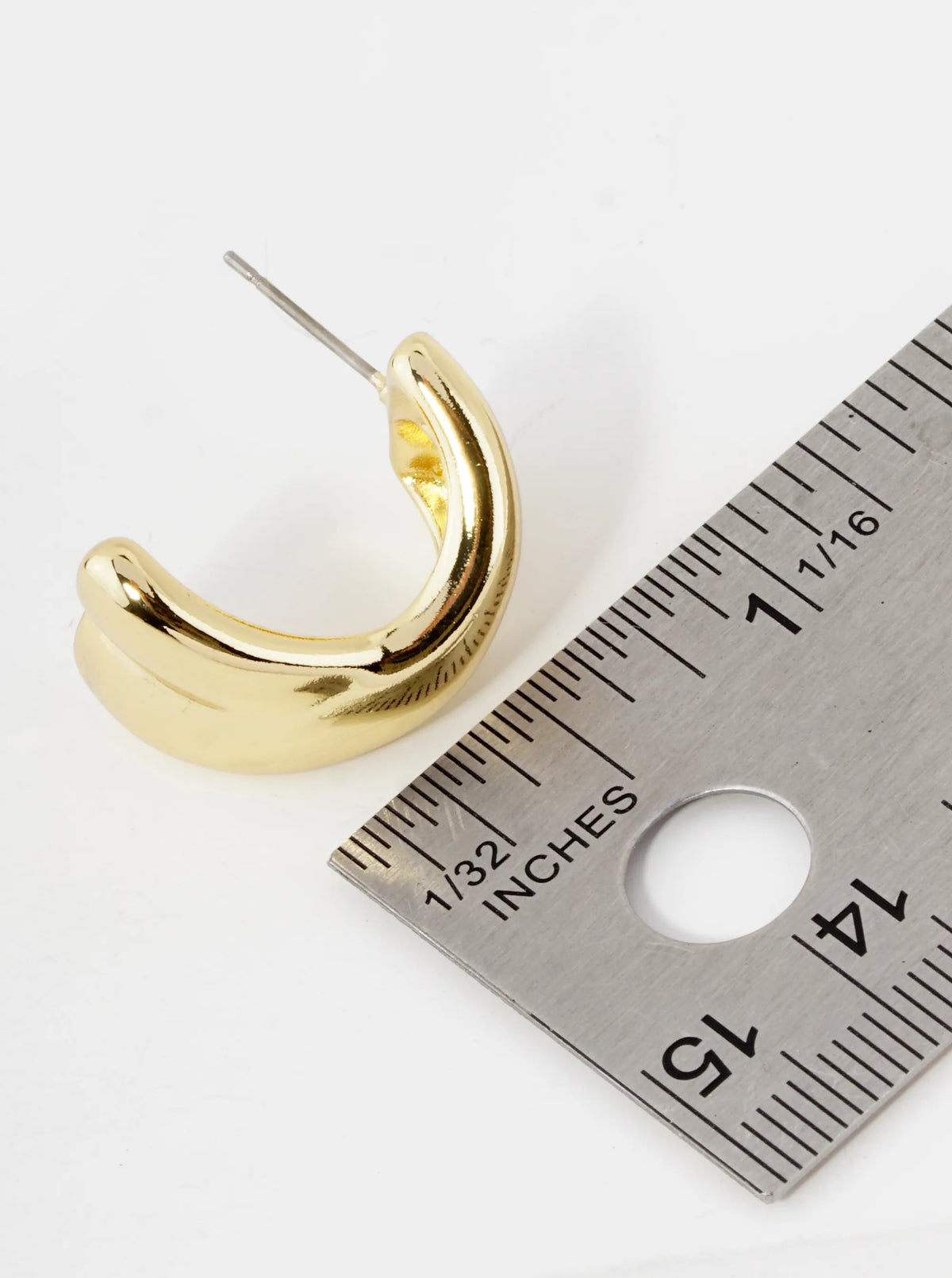 18K Gold Dipped Chunky Cross X Shaped 20mm Hoop Earrings