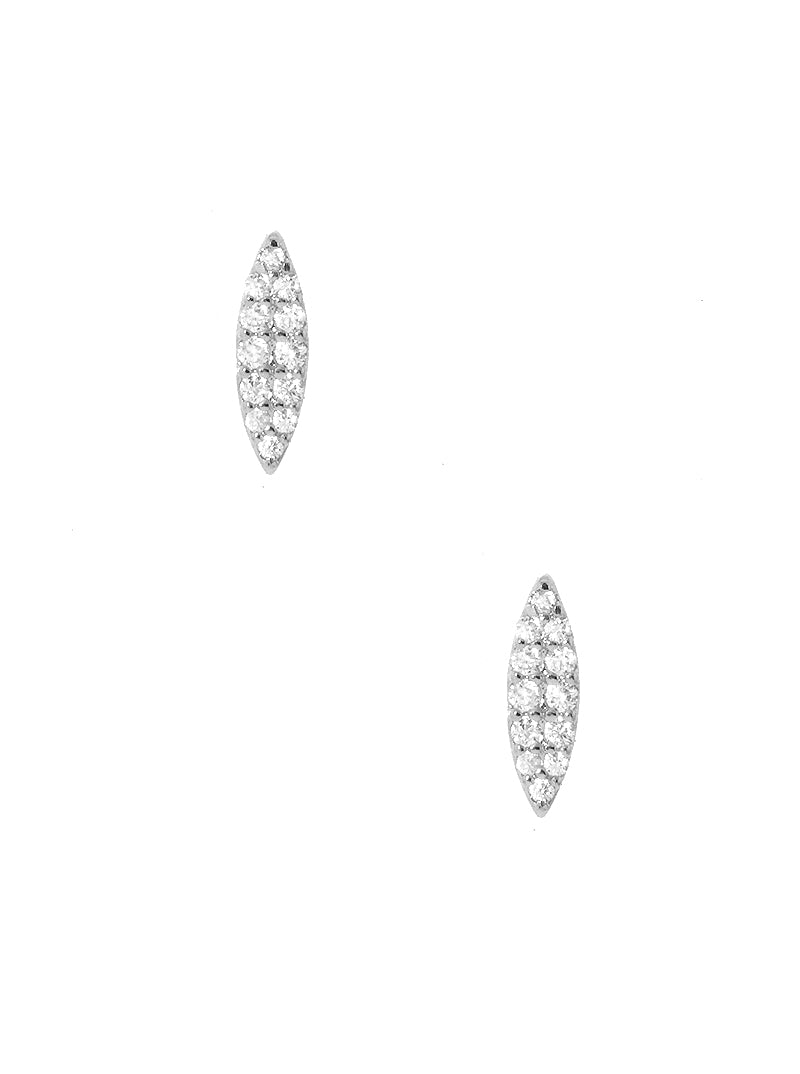 18K-Gold-Dipped Cubic-Zirconia Marquise Post Stud Earrings
