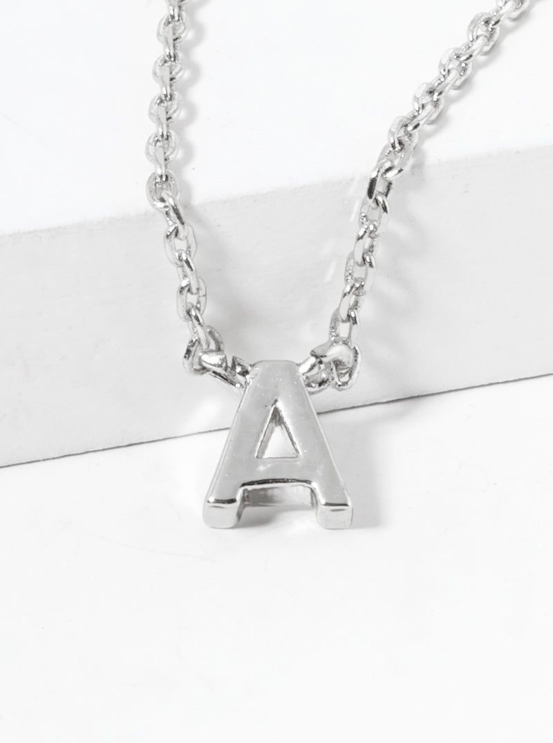 18K Gold Dipped Dainty Initial Letter Pendant Necklace