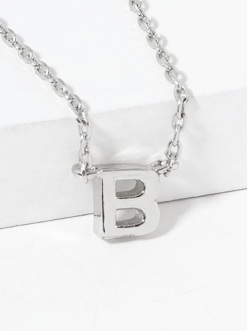 18K Gold Dipped Dainty Initial Letter Pendant Necklace