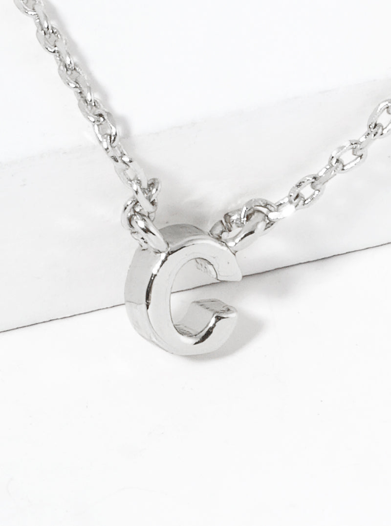 18K Gold Dipped Dainty Initial Letter Pendant Necklace