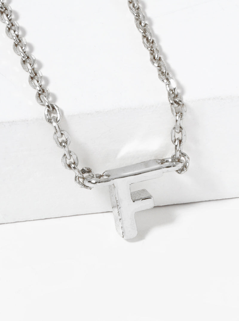 18K Gold Dipped Dainty Initial Letter Pendant Necklace