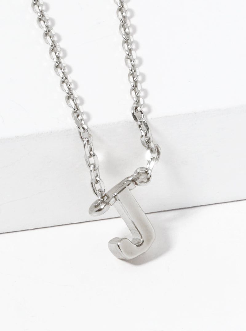 18K Gold Dipped Dainty Initial Letter Pendant Necklace