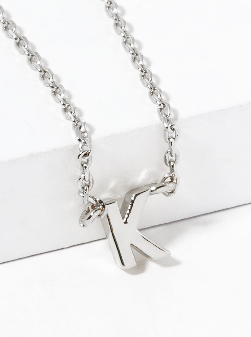 18K Gold Dipped Dainty Initial Letter Pendant Necklace