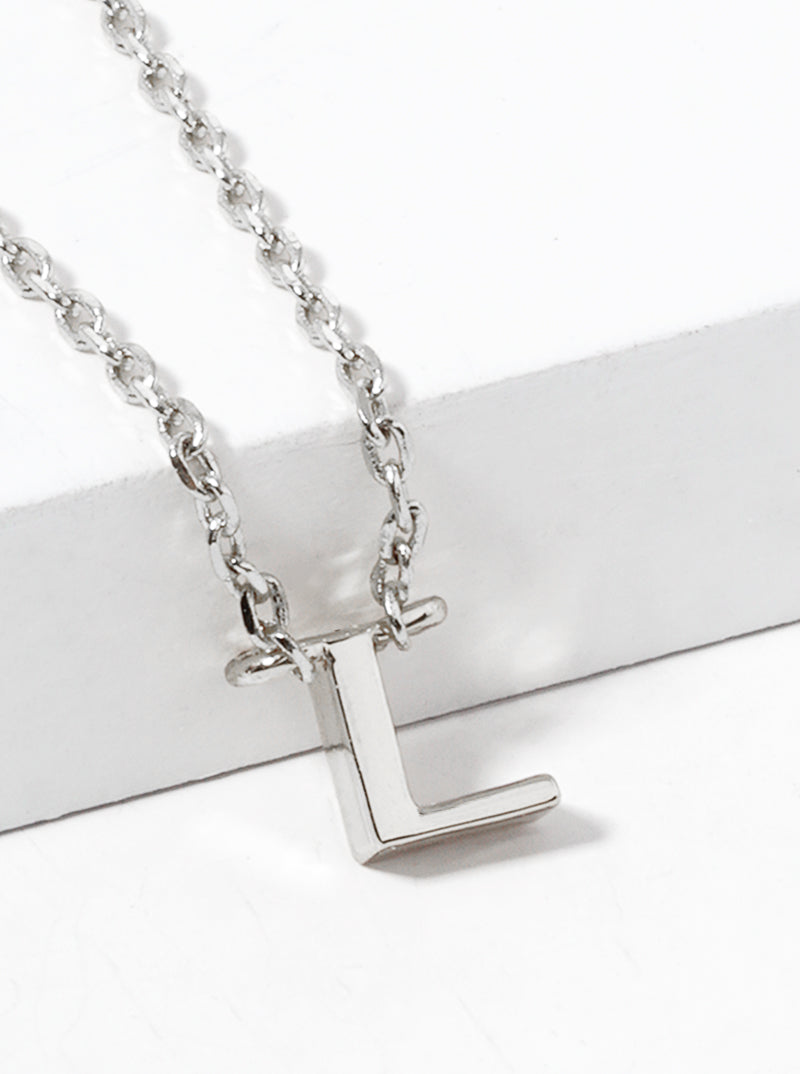 18K Gold Dipped Dainty Initial Letter Pendant Necklace