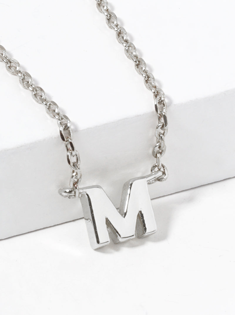 18K Gold Dipped Dainty Initial Letter Pendant Necklace