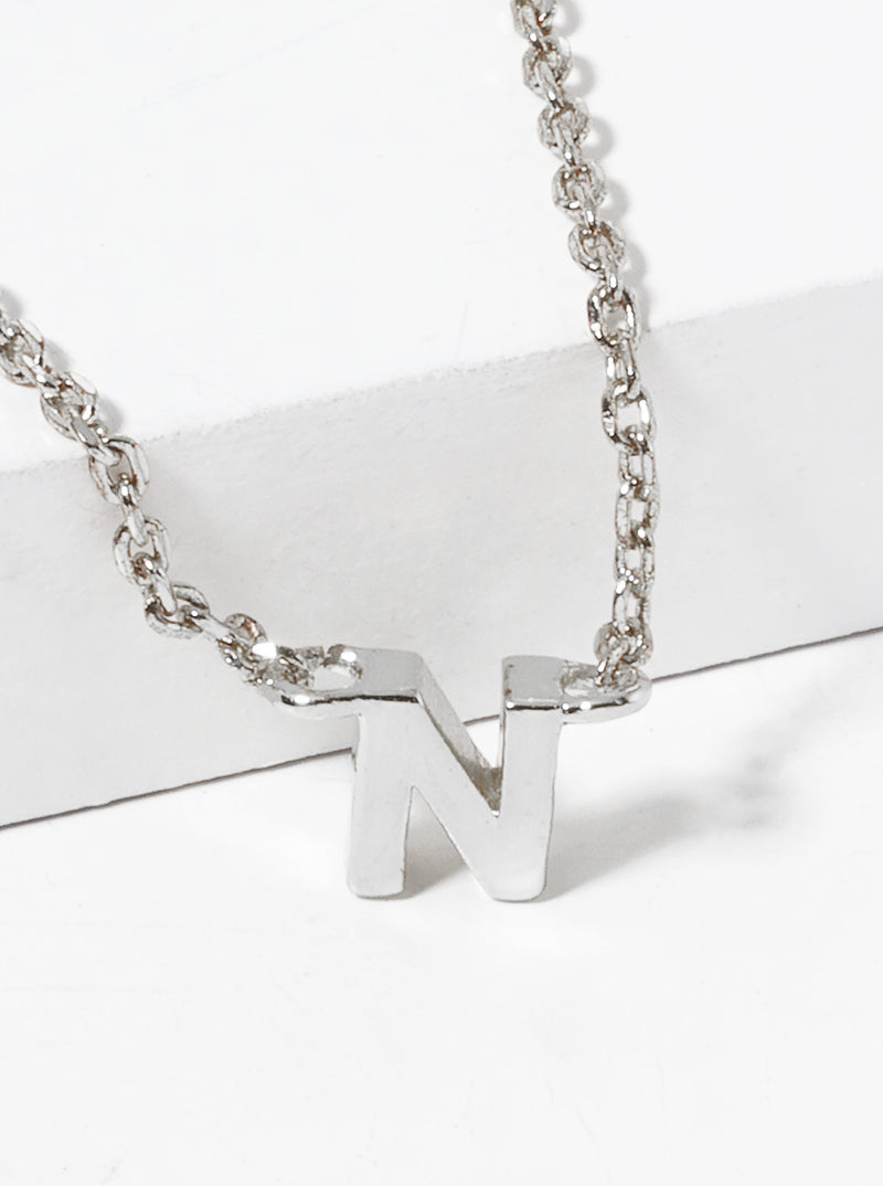 18K Gold Dipped Dainty Initial Letter Pendant Necklace