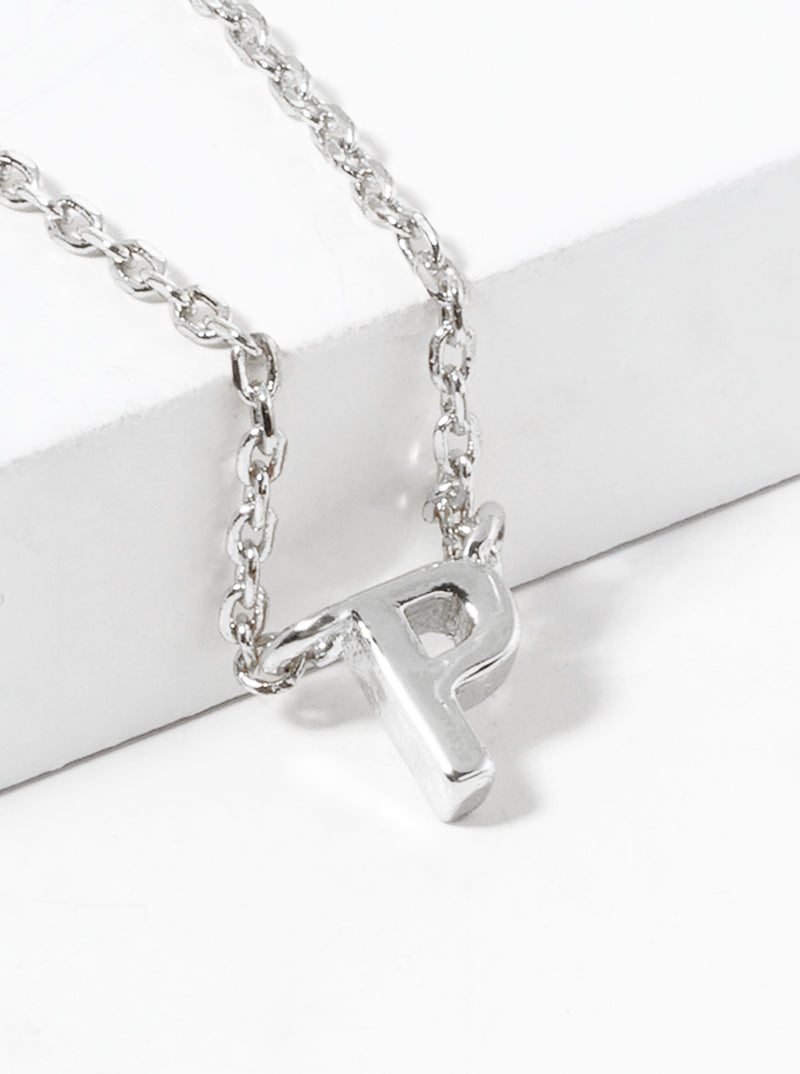 18K Gold Dipped Dainty Initial Letter Pendant Necklace