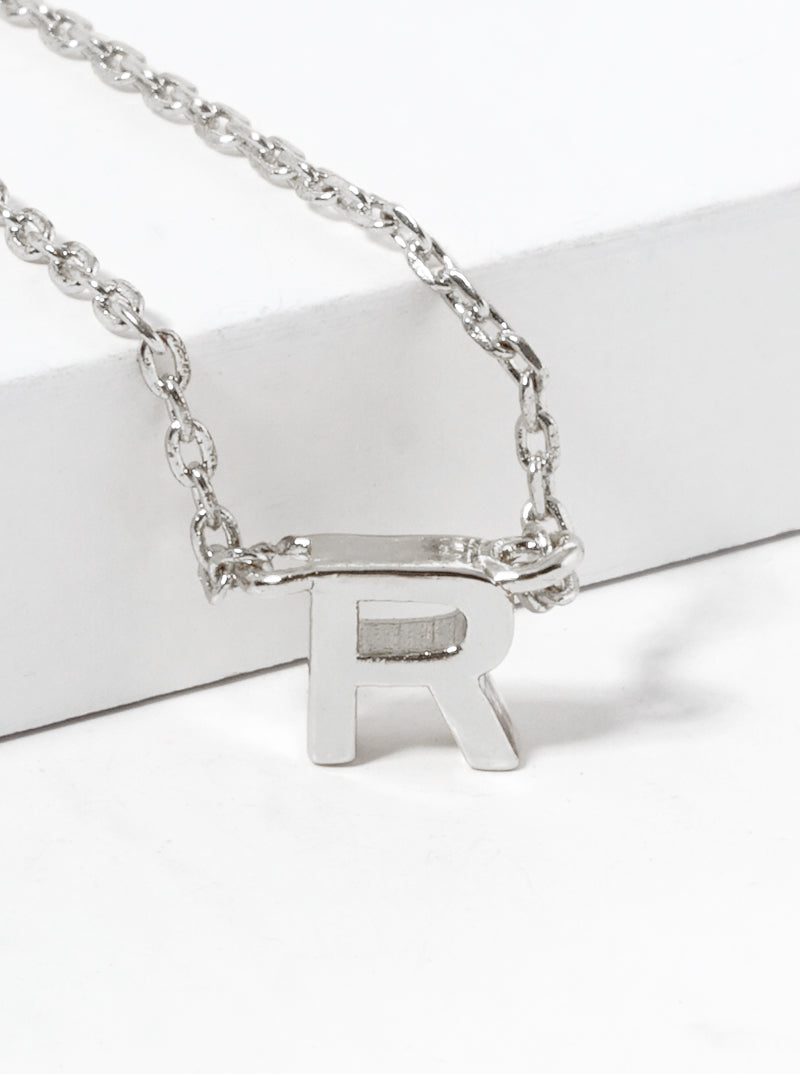 18K Gold Dipped Dainty Initial Letter Pendant Necklace
