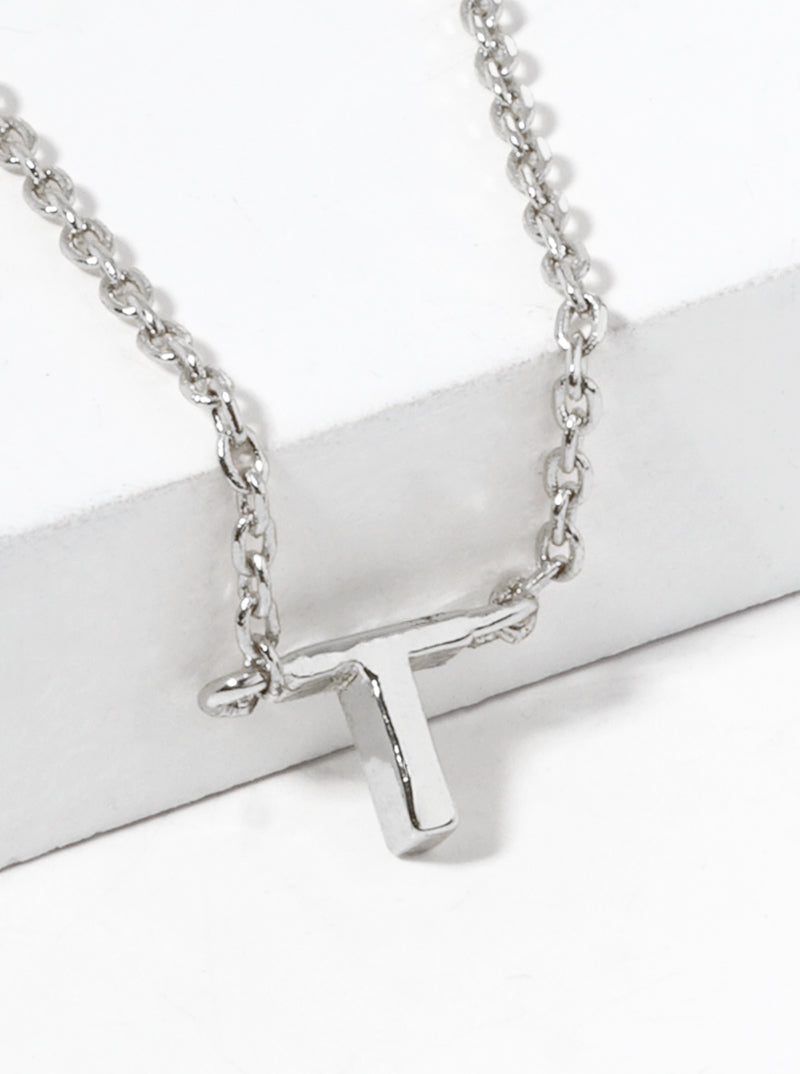 18K Gold Dipped Dainty Initial Letter Pendant Necklace