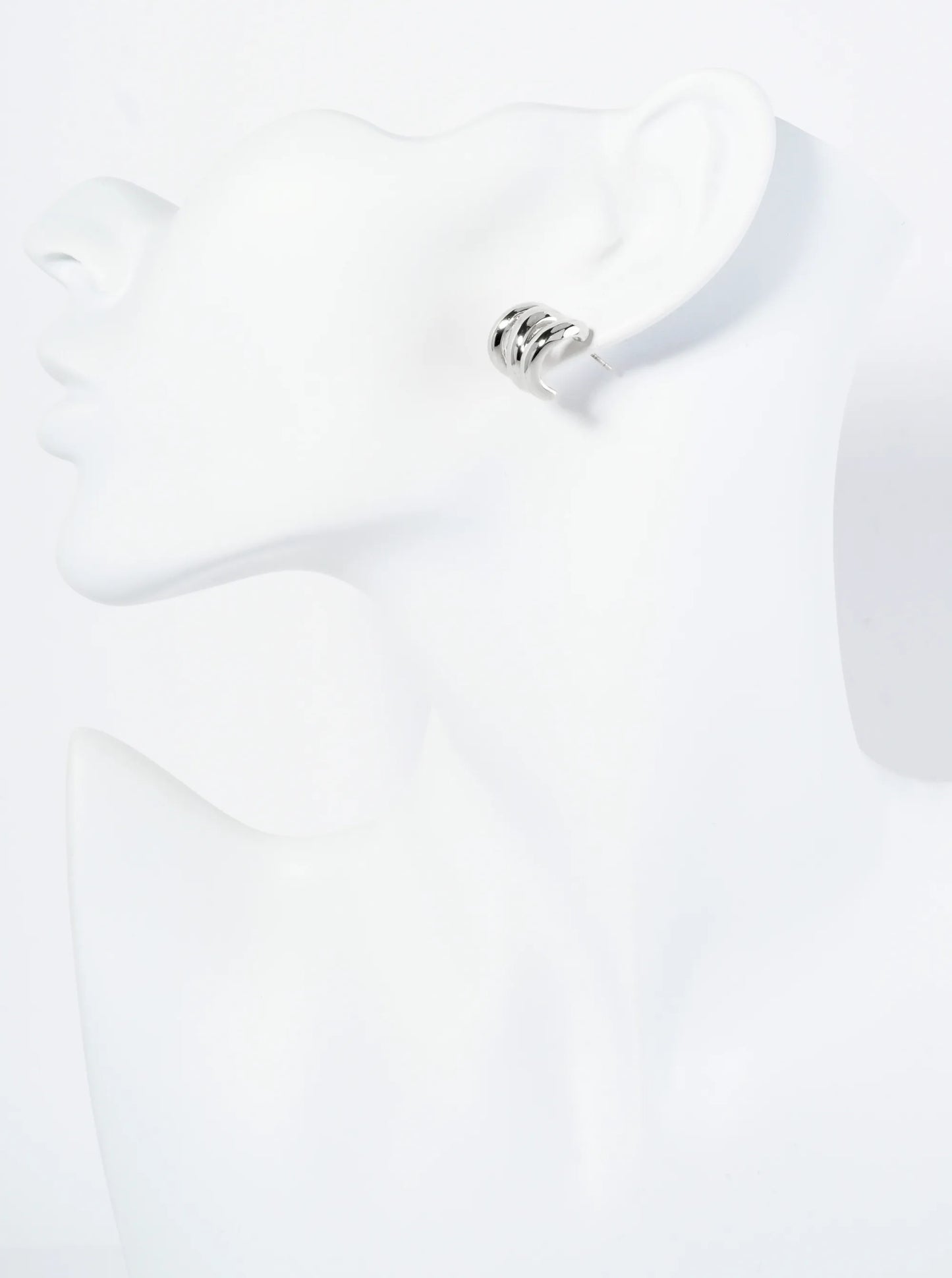 18K Gold Dipped Dainty Spiral 13mm Mini Hoop Earrings