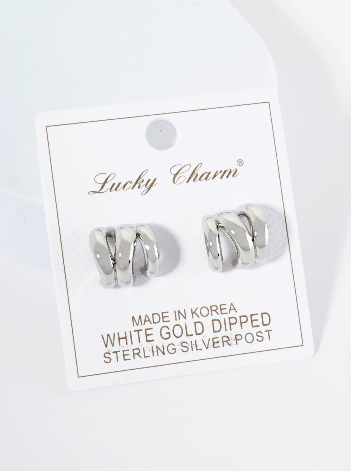 18K Gold Dipped Dainty Spiral 13mm Mini Hoop Earrings