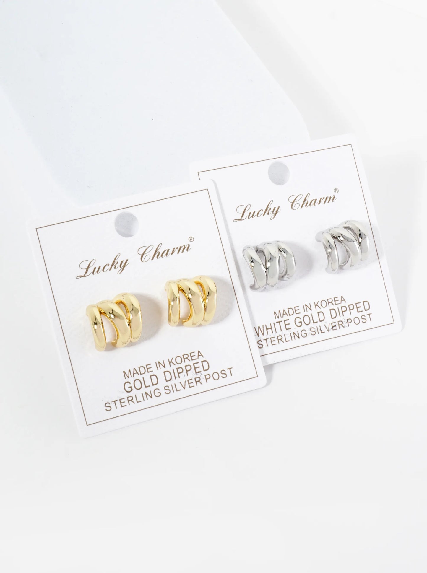 18K Gold Dipped Dainty Spiral 13mm Mini Hoop Earrings