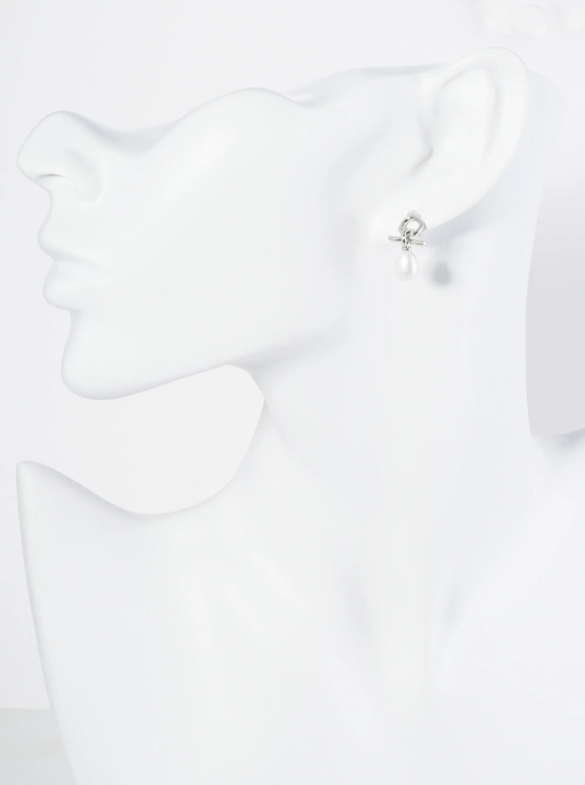 18K Gold Dipped Dainty Teardrop Pearl Drop Post Earrings
