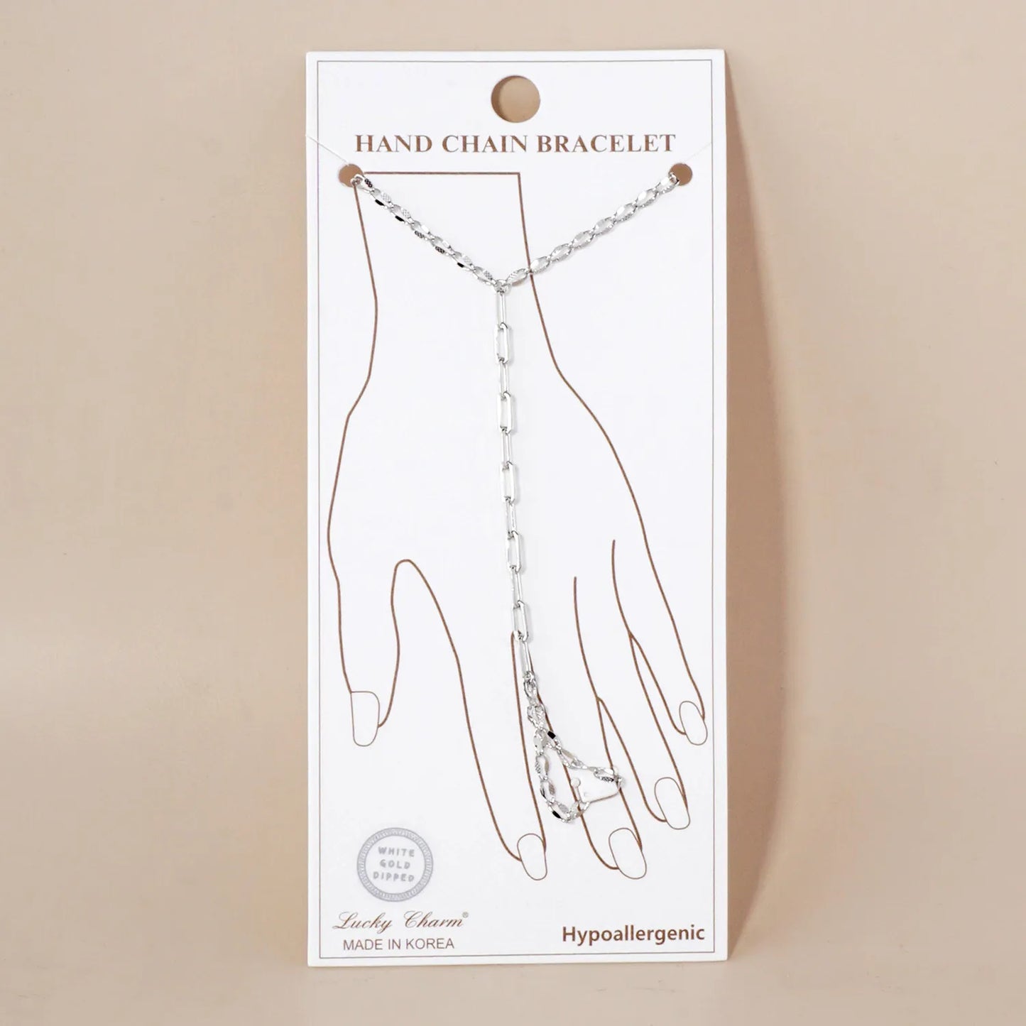 18K-Gold-Dipped Delicate 9mm Brass Link Chain Hand-Chain Bracelet