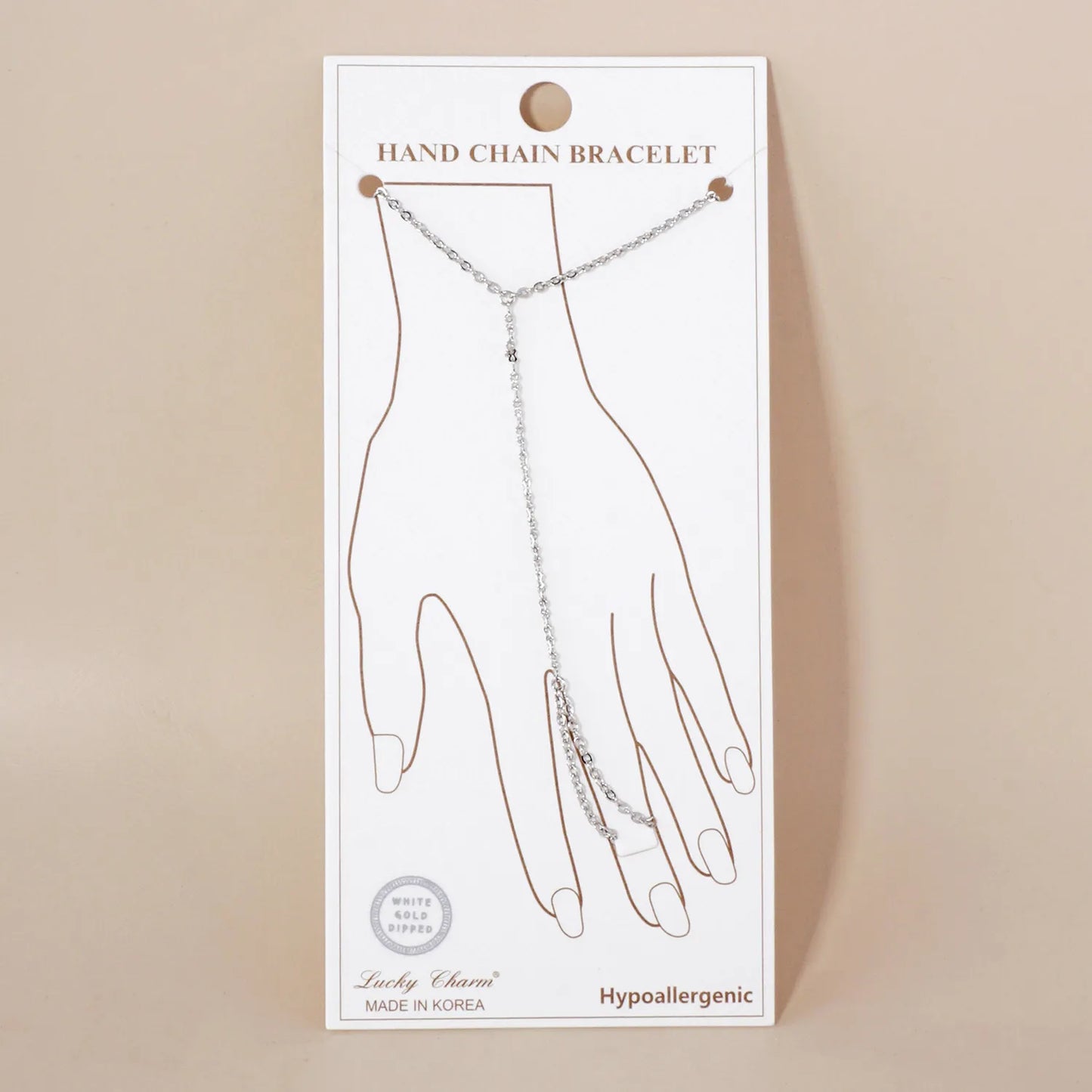 18K-Gold-Dipped Delicate Infinity Brass Chain Hand-Chain Bracelet