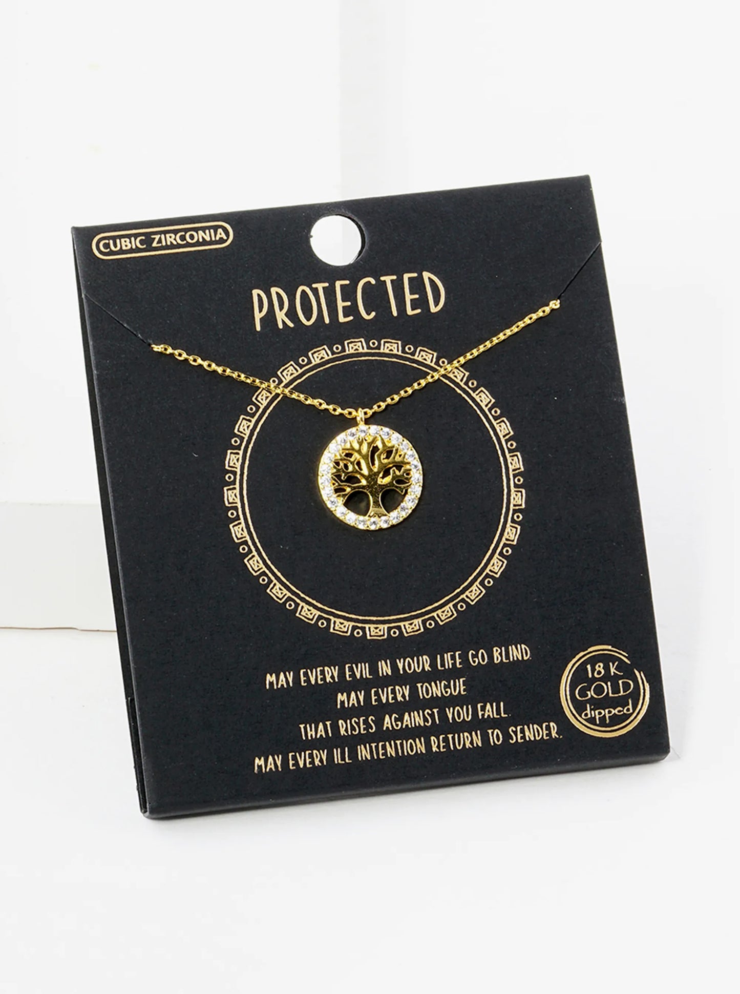 18K Gold Dipped Delicate Tree Of Life Pendant Necklace
