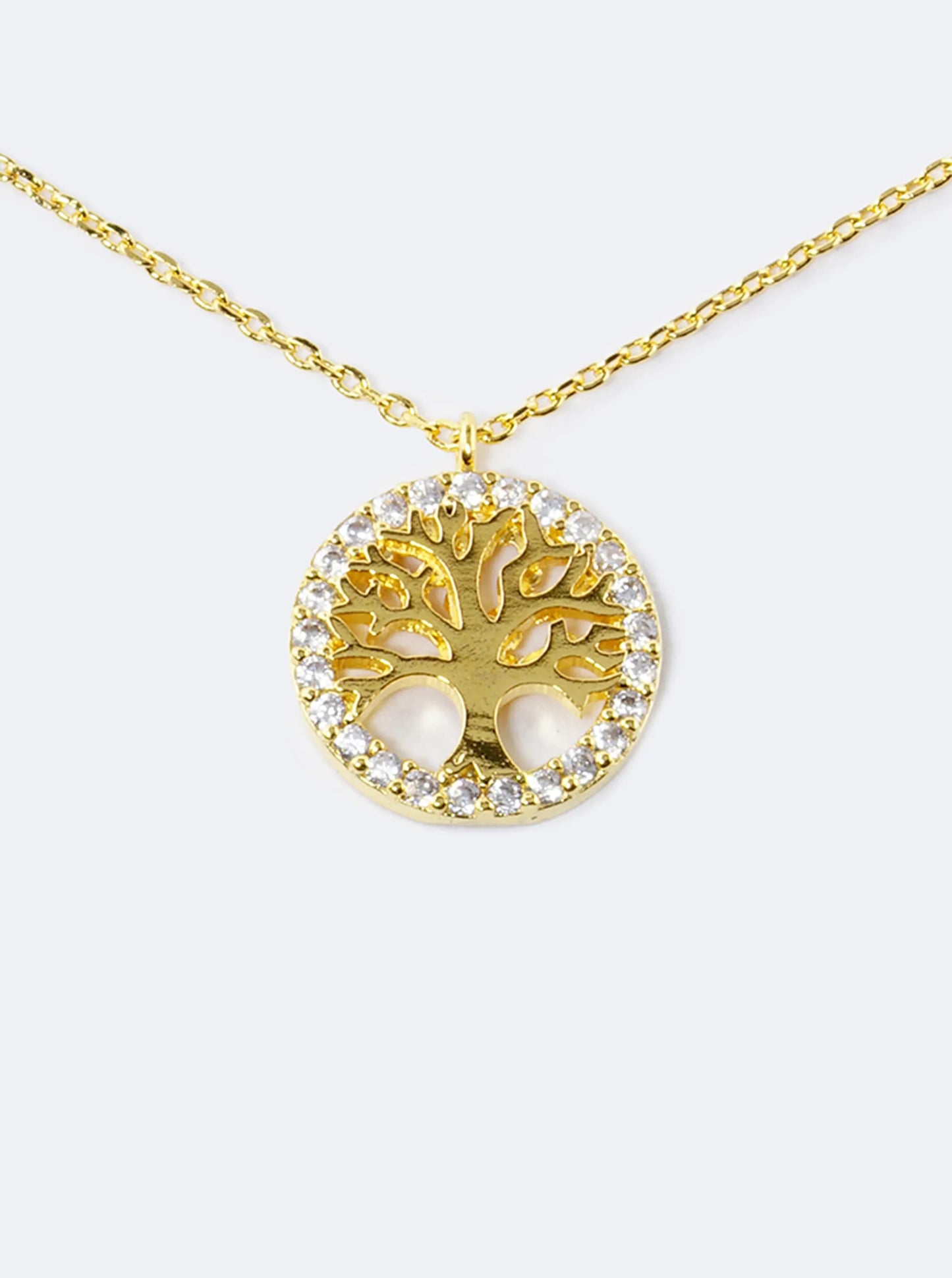 18K Gold Dipped Delicate Tree Of Life Pendant Necklace