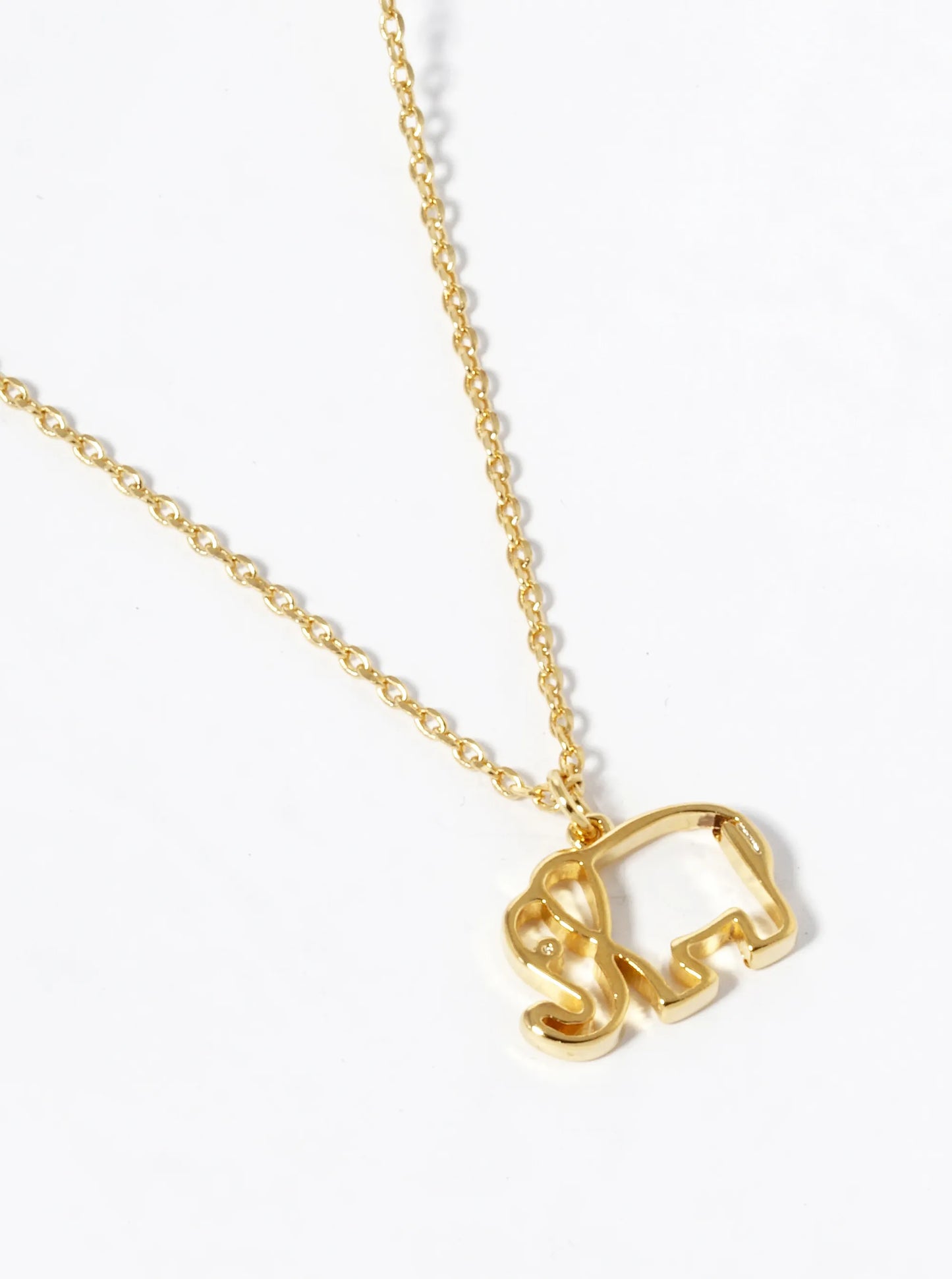 18K Gold Dipped Elephant Pendant Necklace