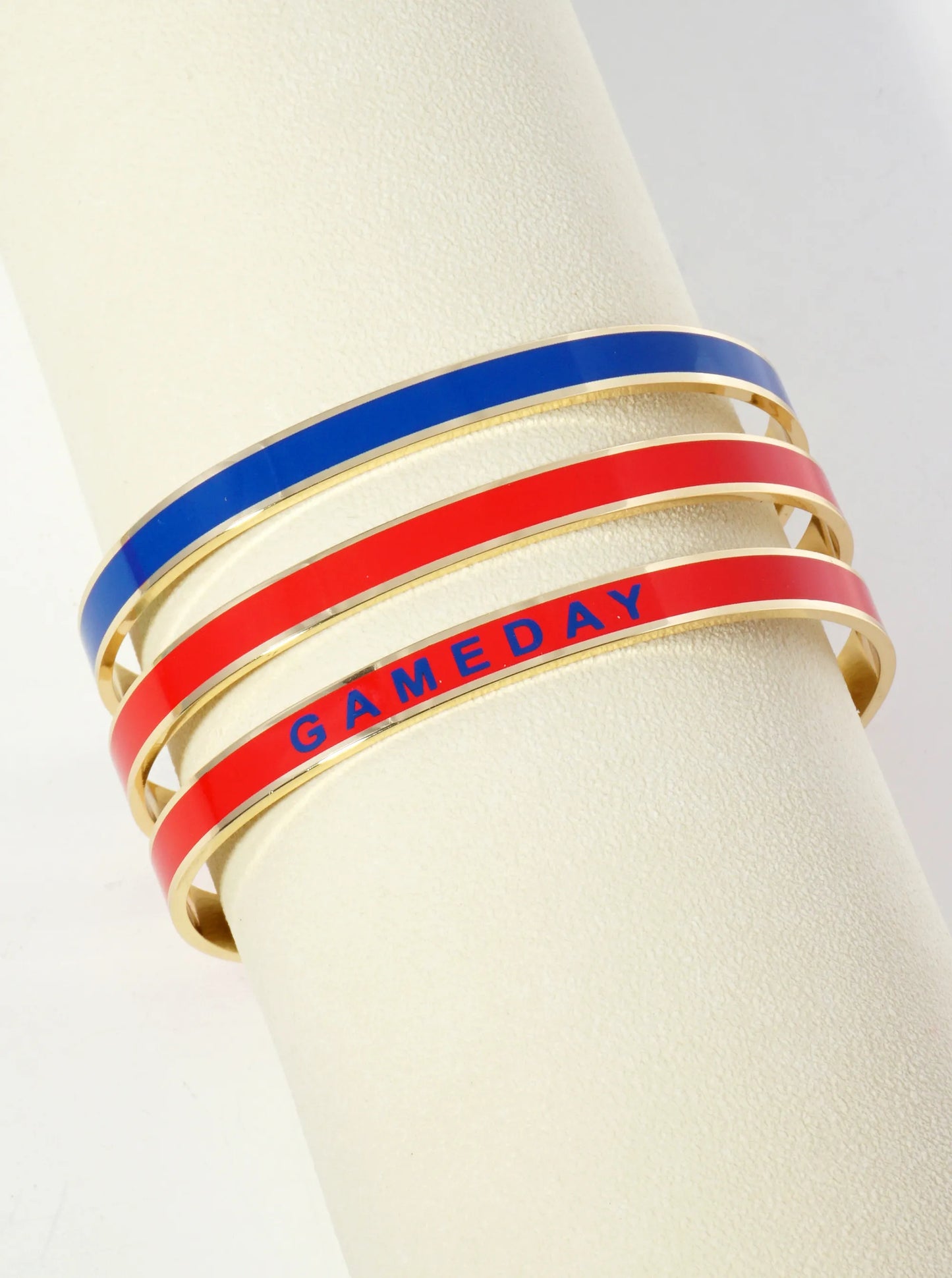 18K Gold Dipped Enamel Game Day Cuff Bracelet