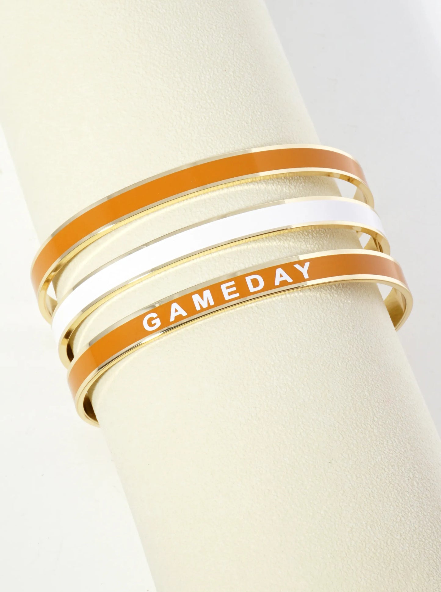 18K Gold Dipped Enamel Game Day Cuff Bracelet