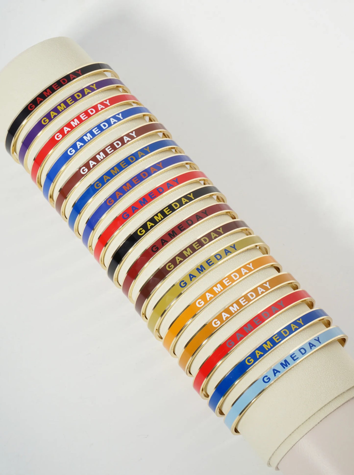 18K Gold Dipped Enamel Game Day Cuff Bracelet