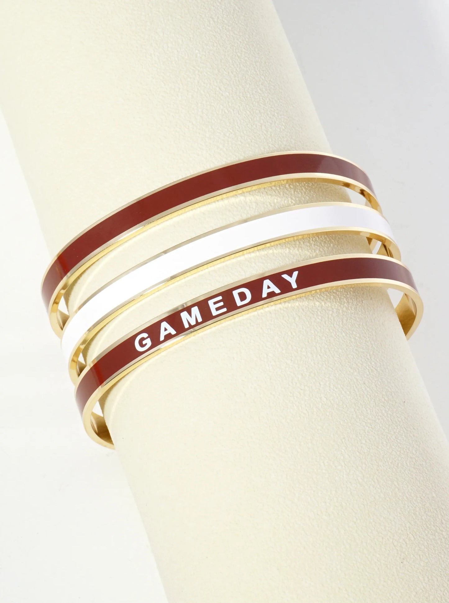 18K Gold Dipped Enamel Game Day Cuff Bracelet