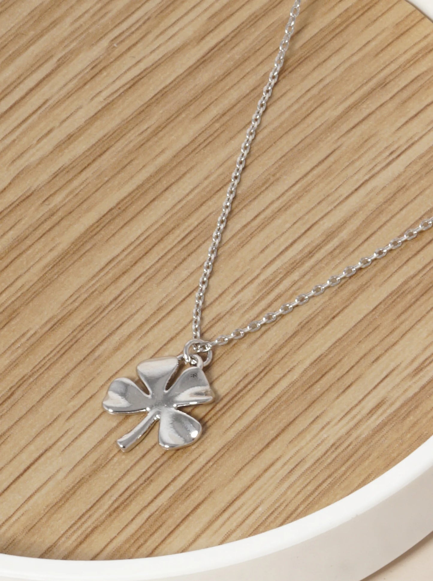 18K Gold Dipped Four-Leaf Clover Pendant Necklace