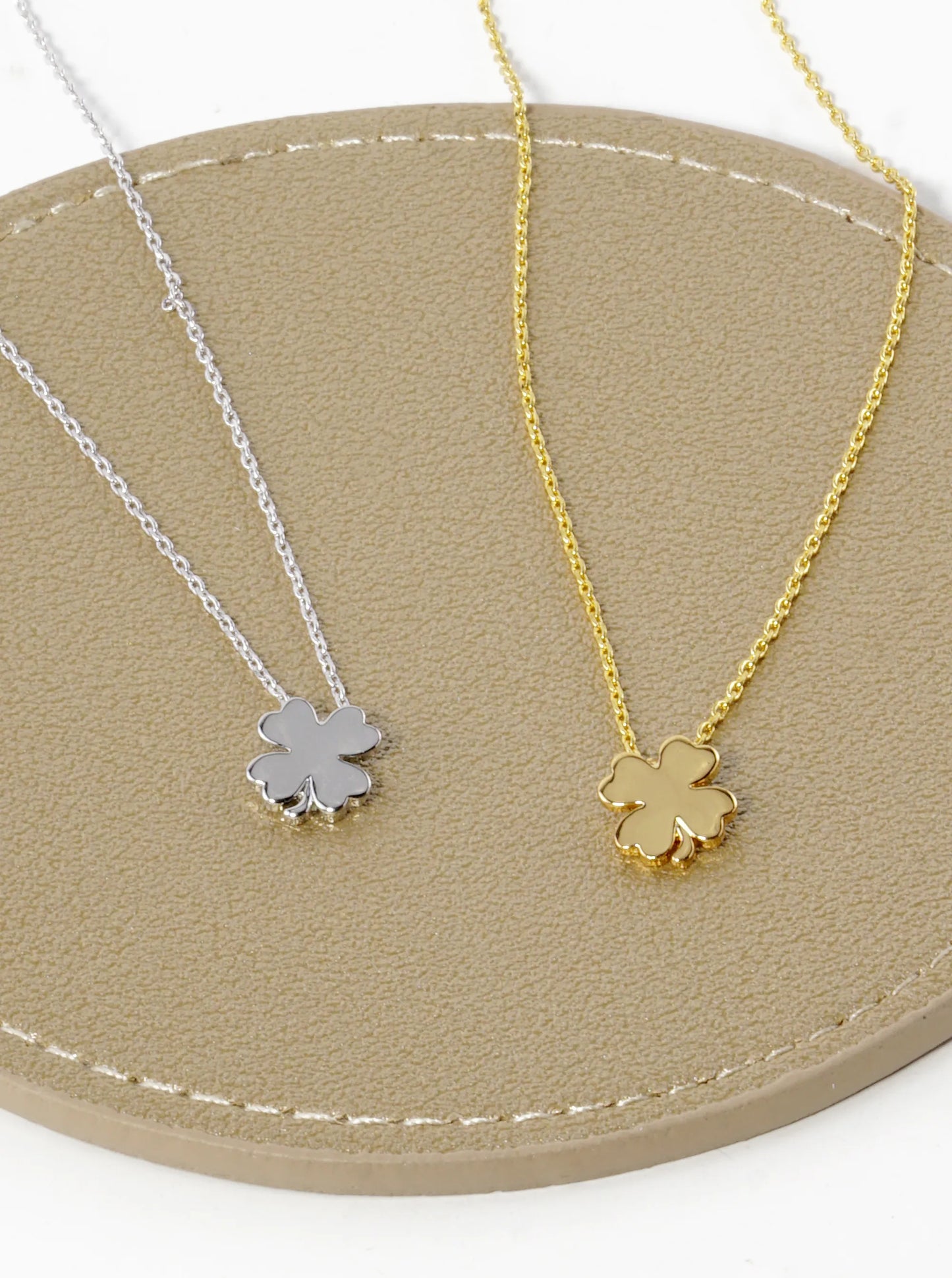 18K Gold Dipped Four-Leaf Clover Pendant Necklace