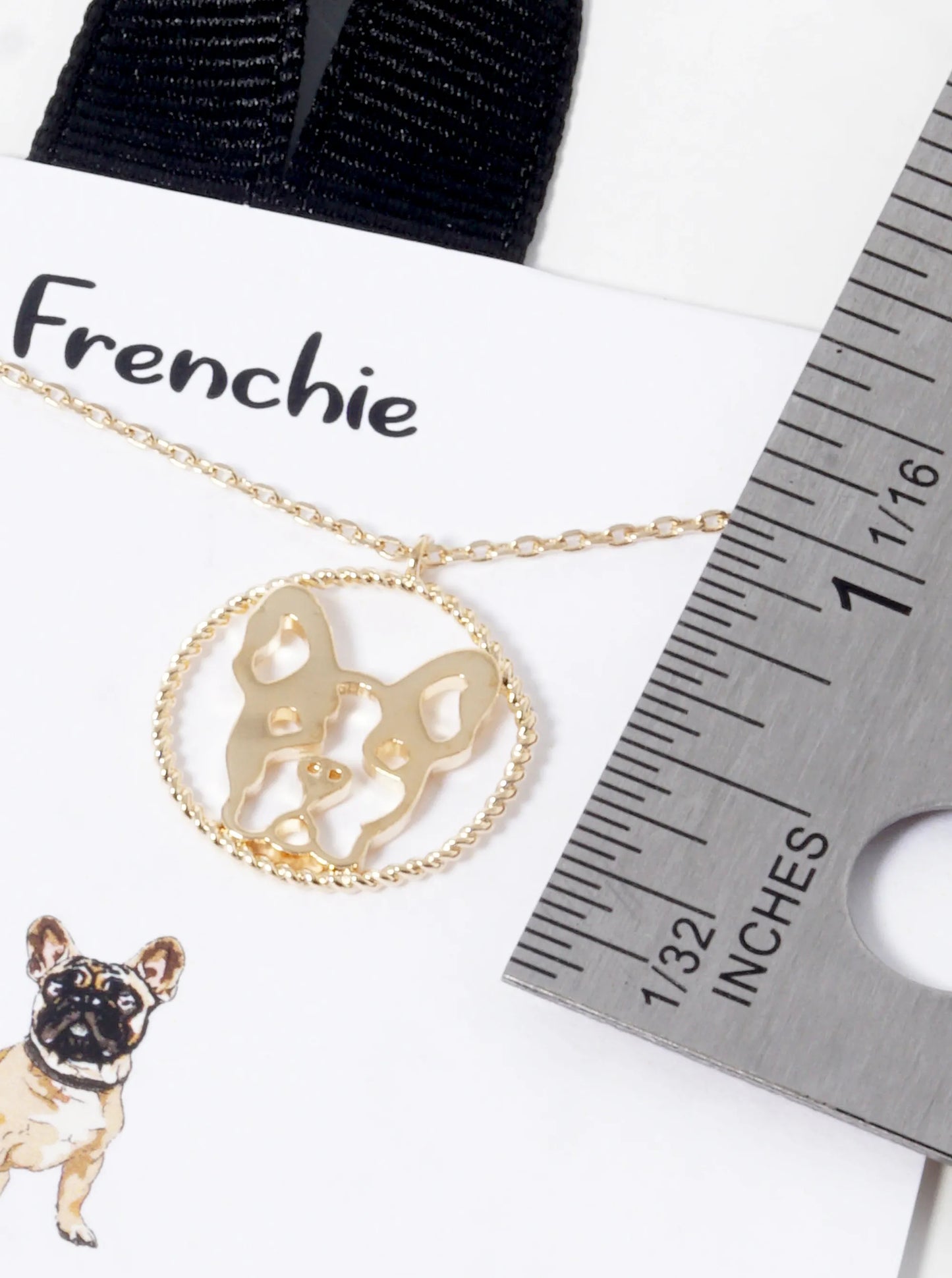 18K Gold Dipped French Bulldog Pendant Necklace