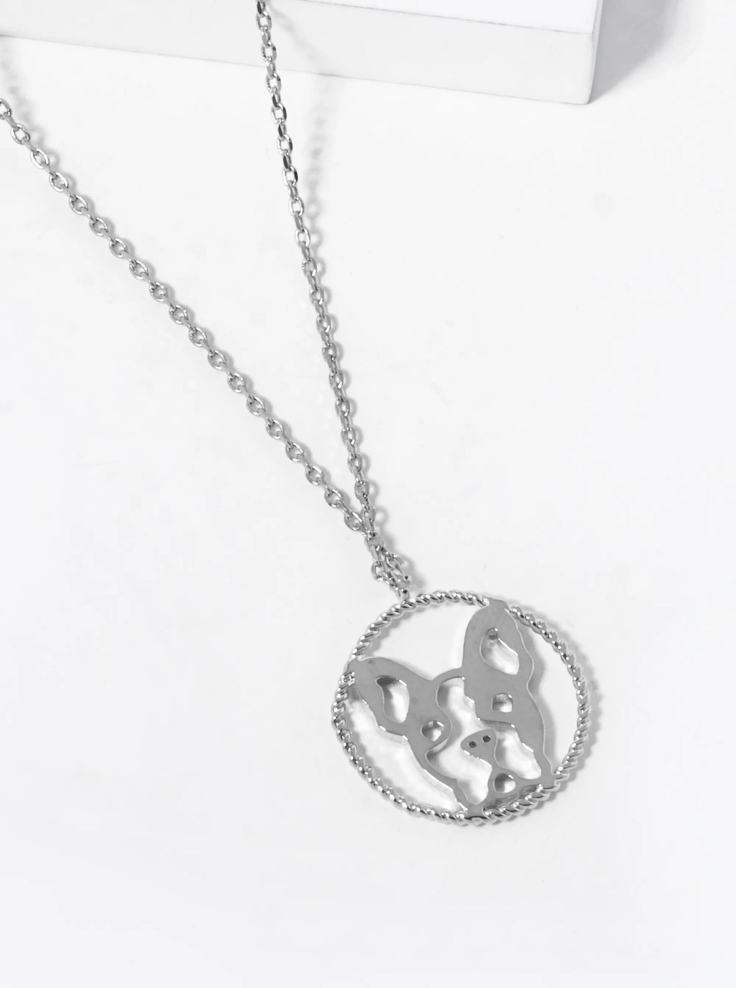 18K Gold Dipped French Bulldog Pendant Necklace