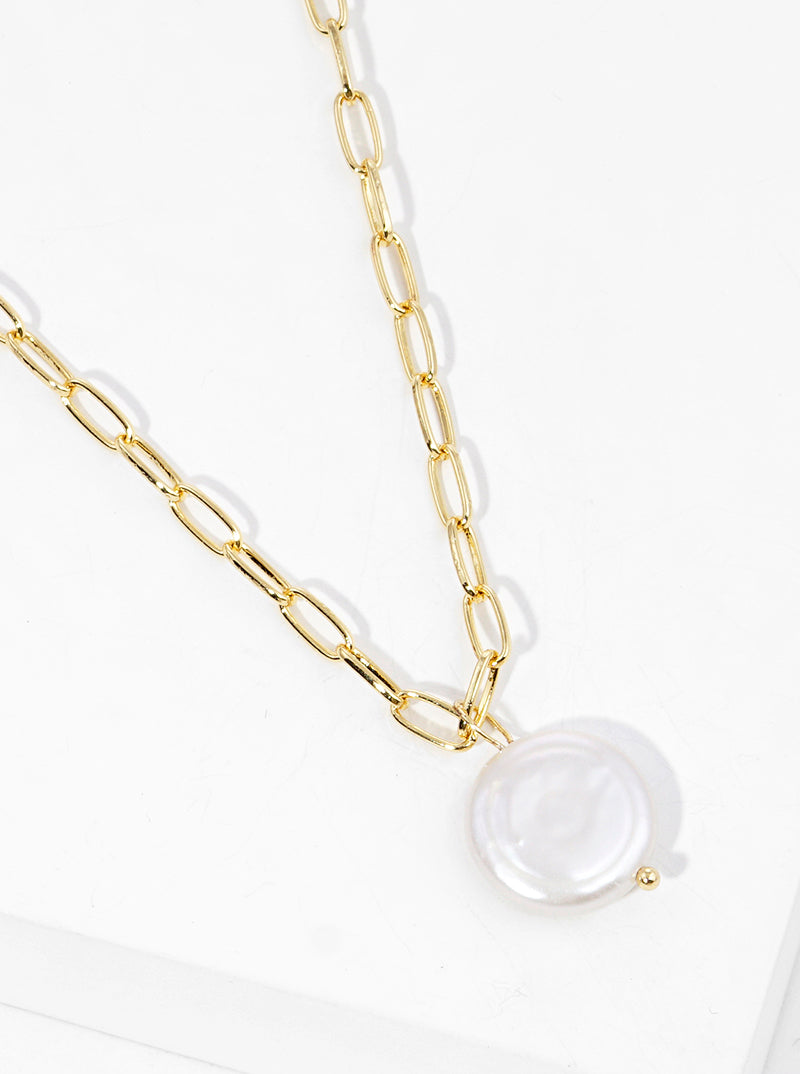 18K-Gold-Dipped Freshwater-Pearl Pendant Necklace